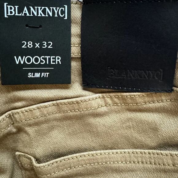 BLANK NYC Mens Wooster Straight Leg Jeans Stretch Denim Tan Khaki NWT 28 x 32 - Picture 6 of 7